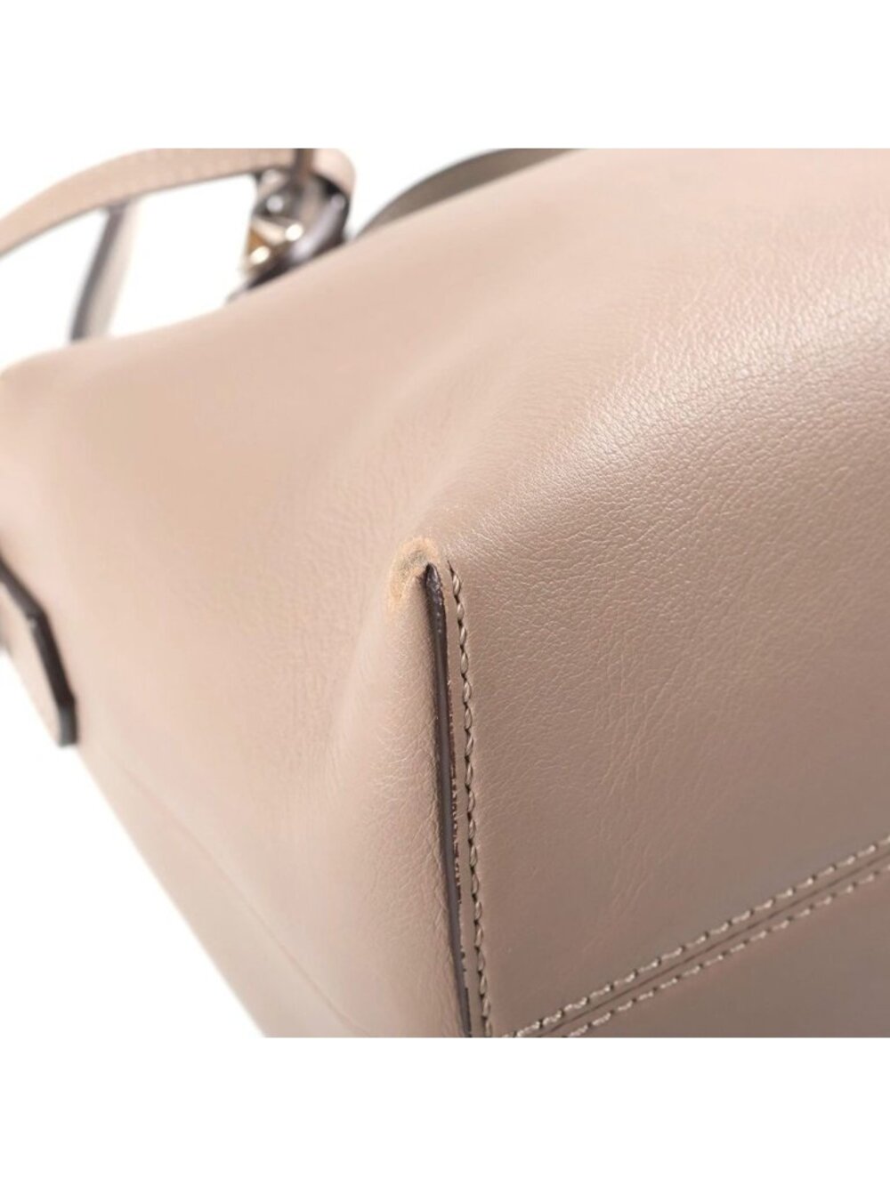 Fendi by the Way Medium 2-Way Shoulder Bag Greige Leather Silver - Picture 5 of 8